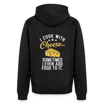 Snack Cheese Lover Cheese Gift - Veste à capuche bio Premium Unisexe - noir - Dos - Nico (187cm)