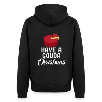 Snack Cheese Lover Cheese Gift - Veste à capuche bio Premium Unisexe - noir - Dos - Nico (187cm)