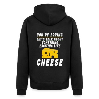 Snack Cheese Lover Cheese Gift - Veste à capuche bio Premium Unisexe - noir - Dos - Nico (187cm)