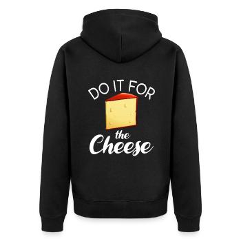 Snack Cheese Lover Cheese Gift - Veste à capuche bio Premium Unisexe - noir - Dos - Nico (187cm)