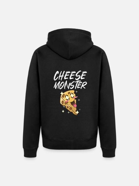 Snack Cheese Lover Cheese Gift - Unisex Premium Organic Zip Hoodie - black