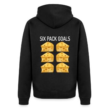 Snack Cheese Lover Cheese Gift - Veste à capuche bio Premium Unisexe - noir - Dos - Nico (187cm)