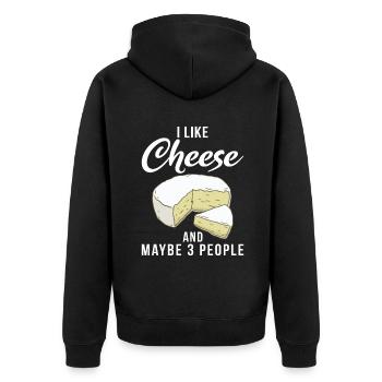 Snack Cheese Lover Cheese Gift - Veste à capuche bio Premium Unisexe - noir - Dos - Nico (187cm)