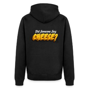 Snack Cheese Lover Cheese Gift - Veste à capuche bio Premium Unisexe - noir - Dos - Nico (187cm)