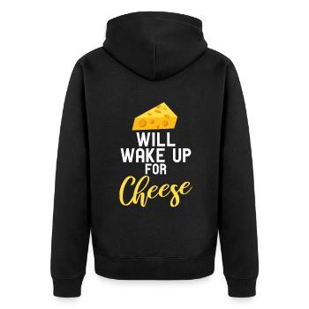 Snack Cheese Lover Cheese Gift - Veste à capuche bio Premium Unisexe - noir - Dos - Nico (187cm)