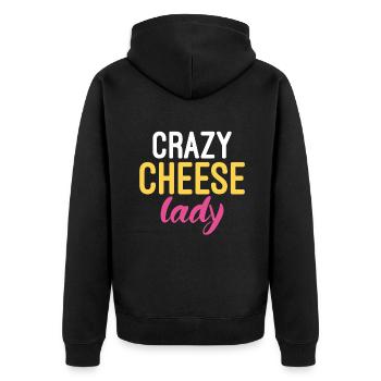 Snack Cheese Lover Cheese Gift - Veste à capuche bio Premium Unisexe - noir - Dos - Nico (187cm)