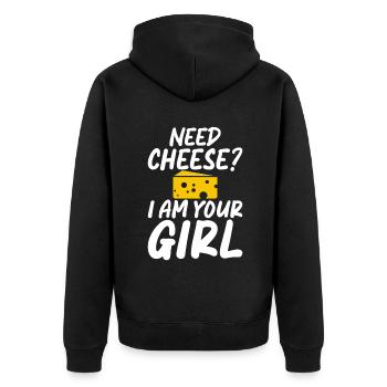 Snack Cheese Lover Cheese Gift - Veste à capuche bio Premium Unisexe - noir - Dos - Nico (187cm)