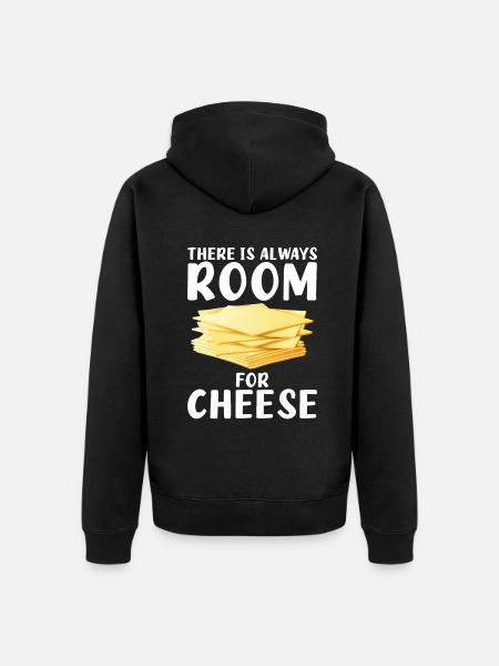 Snack Cheese Lover Cheese Gift - Unisex Premium Organic Zip Hoodie - black