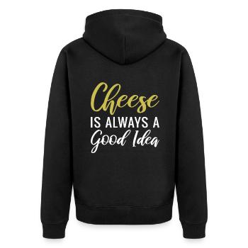 Snack Cheese Lover Cheese Gift - Veste à capuche bio Premium Unisexe - noir - Dos - Nico (187cm)