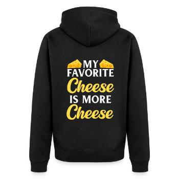 Snack Cheese Lover Cheese Gift - Veste à capuche bio Premium Unisexe - noir - Dos - Nico (187cm)