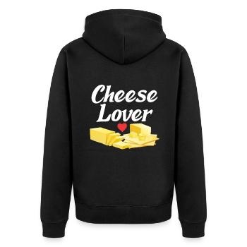 Snack Cheese Lover Cheese Gift - Veste à capuche bio Premium Unisexe - noir - Dos - Nico (187cm)