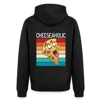 Snack Cheese Lover Cheese Gift - Veste à capuche bio Premium Unisexe - noir - Dos - Nico (187cm)
