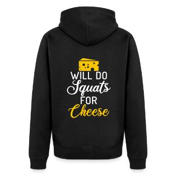 Snack Cheese Lover Cheese Gift - Veste à capuche bio Premium Unisexe - noir - Dos - Nico (187cm)