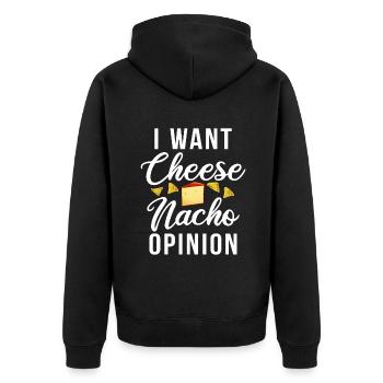 Snack Cheese Lover Cheese Gift - Veste à capuche bio Premium Unisexe - noir - Dos - Nico (187cm)