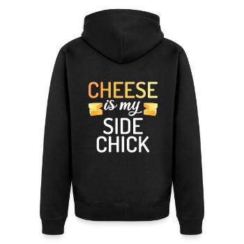 Snack Cheese Lover Cheese Gift - Veste à capuche bio Premium Unisexe - noir - Dos - Nico (187cm)