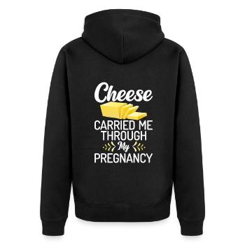 Snack Cheese Lover Cheese Gift - Veste à capuche bio Premium Unisexe - noir - Dos - Nico (187cm)