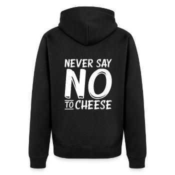 Snack Cheese Lover Cheese Gift - Veste à capuche bio Premium Unisexe - noir - Dos - Nico (187cm)