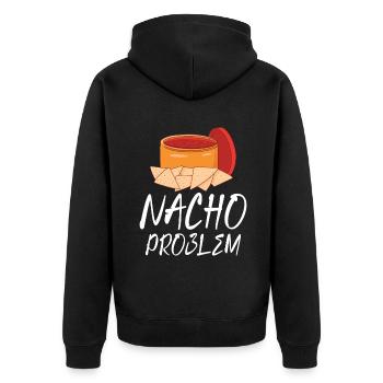 Nacho Lover Nacho Cadeau Cuisine mexicaine - Veste à capuche bio Premium Unisexe - noir - Dos - Nico (187cm)
