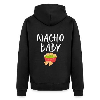 Nacho Lover Nacho Gift Mexican Food - Unisex Premium Organic Zip Hoodie - black - Back - Nico (187cm)