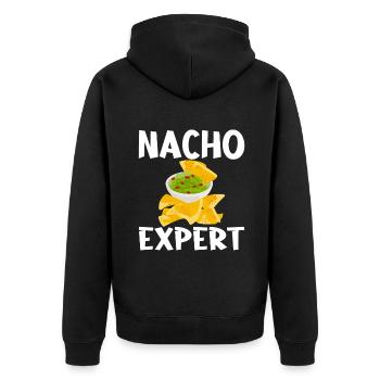 Nacho Lover Nacho Gift Mexican Food - Unisex Premium Organic Zip Hoodie - black - Back - Nico (187cm)