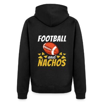 Nacho Lover Nacho Gift Mexican Food - Unisex Premium Organic Zip Hoodie - black - Back - Nico (187cm)