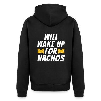 Nacho Lover Nacho Gift Mexican Food - Unisex Premium Organic Zip Hoodie - black - Back - Nico (187cm)