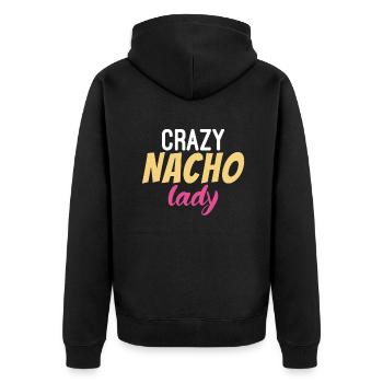 Nacho Lover Nacho Gift Mexican Food - Unisex Premium Organic Zip Hoodie - black - Back - Nico (187cm)