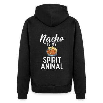 Nacho Lover Nacho Gift Mexican Food - Unisex Premium Organic Zip Hoodie - black - Back - Nico (187cm)