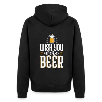 Beer Drinker Beer Gifts - Unisex Premium Organic Zip Hoodie - black - Back - Nico (187cm)
