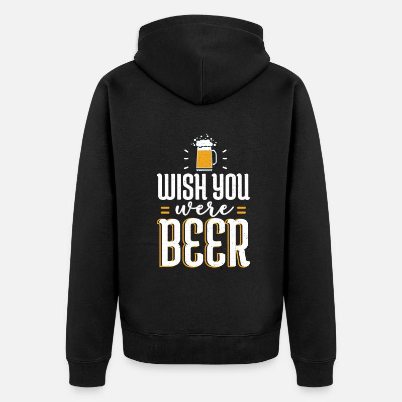 Biertrinker Bier Geschenke - Unisex Premium Bio Zip Hoodie - Schwarz