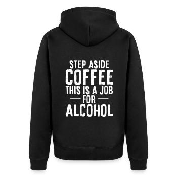 Beer Drinker Beer Gifts - Unisex Premium Organic Zip Hoodie - black - Back - Nico (187cm)