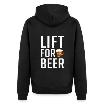 Beer Drinker Beer Gifts - Unisex Premium Organic Zip Hoodie - black - Back - Nico (187cm)