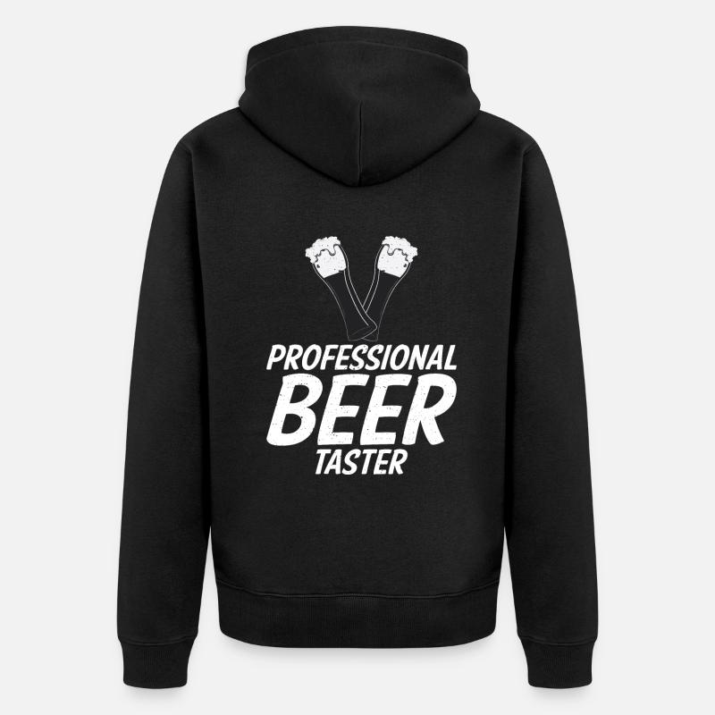Biertrinker Bier Geschenke - Unisex Premium Bio Zip Hoodie - Schwarz