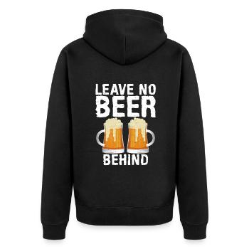 Beer Drinker Beer Gifts - Unisex Premium Organic Zip Hoodie - black - Back - Nico (187cm)