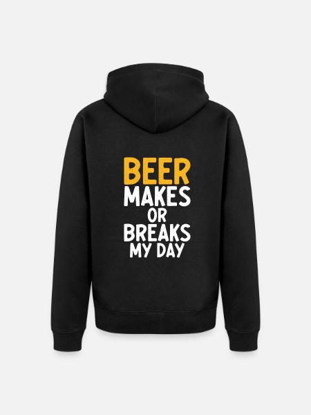 Beer Drinker Beer Gifts - Unisex Premium Organic Zip Hoodie - black