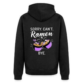 Ramen Lover - Unisex Premium Organic Zip Hoodie - black - Back - Nico (187cm)