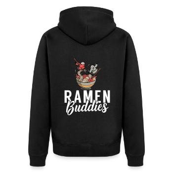 Ramen Lover - Unisex Premium Organic Zip Hoodie - black - Back - Nico (187cm)