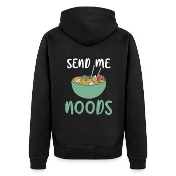 Ramen Lover - Unisex Premium Organic Zip Hoodie - black - Back - Nico (187cm)