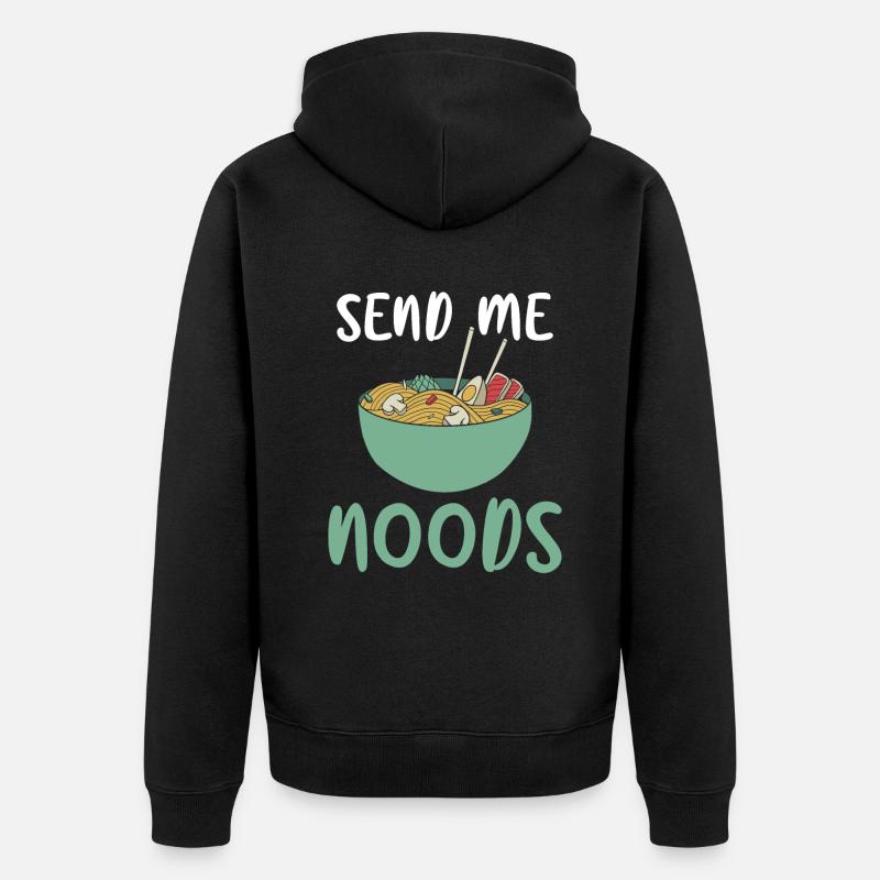 Ramen Liebhaber - Unisex Premium Bio Zip Hoodie - Schwarz