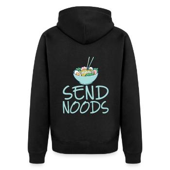 Ramen Lover - Unisex Premium Organic Zip Hoodie - black - Back - Nico (187cm)
