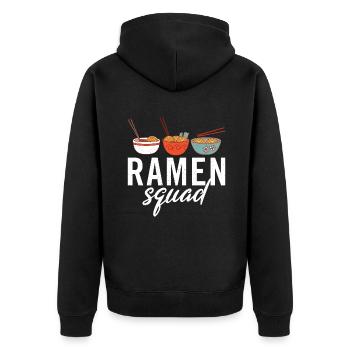 Ramen Lover - Unisex Premium Organic Zip Hoodie - black - Back - Nico (187cm)