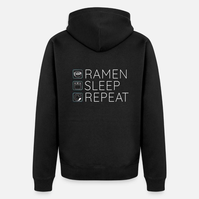 Amateur de ramen - Veste à capuche bio Premium Unisexe - noir