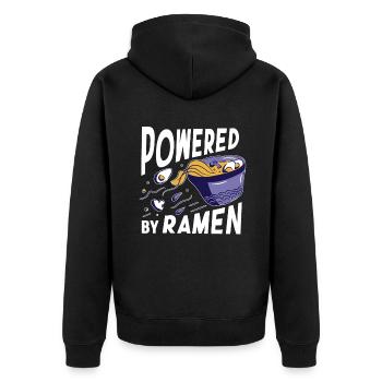Ramen Lover - Unisex Premium Organic Zip Hoodie - black - Back - Nico (187cm)