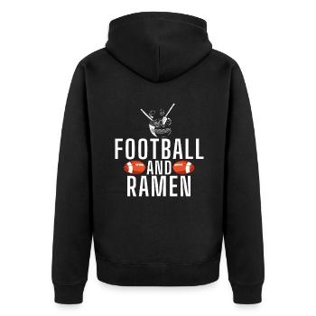 Ramen Lover - Unisex Premium Organic Zip Hoodie - black - Back - Nico (187cm)
