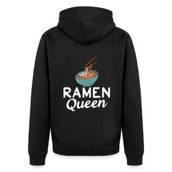 Ramen Lover - Unisex Premium Organic Zip Hoodie - black - Back - Nico (187cm)