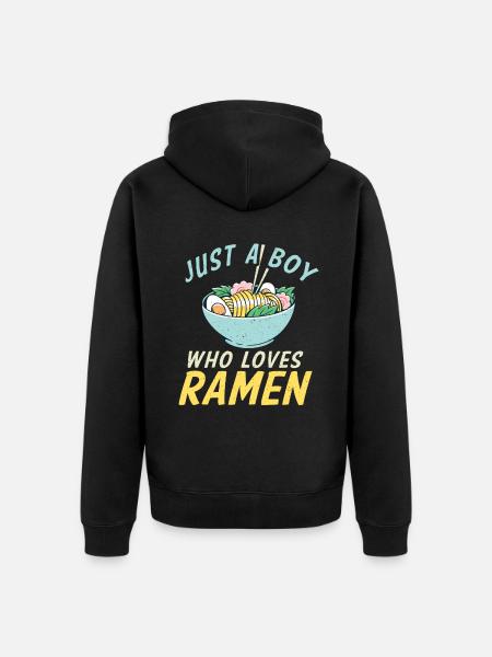 Ramen Lover - Unisex Premium Organic Zip Hoodie - black