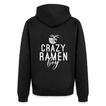 Ramen Lover - Unisex Premium Organic Zip Hoodie - black - Back - Nico (187cm)