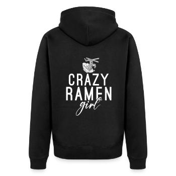 Ramen Lover - Unisex Premium Organic Zip Hoodie - black - Back - Nico (187cm)
