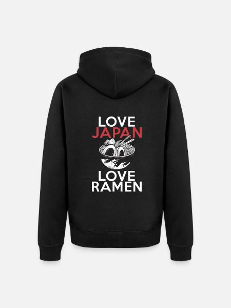 Ramen Lover - Unisex Premium Organic Zip Hoodie - black