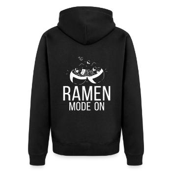 Ramen Lover - Unisex Premium Organic Zip Hoodie - black - Back - Nico (187cm)